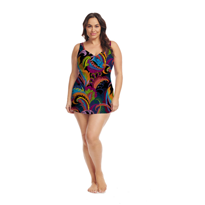 wrap swim dress Zilcremo for Women Tummy Control One Piece Swimsuit Swimdress Square Neck Skirted Bathing Suit Swimwear Americanflag S at Amazon Women's Clothing store A sensational way to get the coverage you want and the style you crave Plus Size Wrap Swim Dress