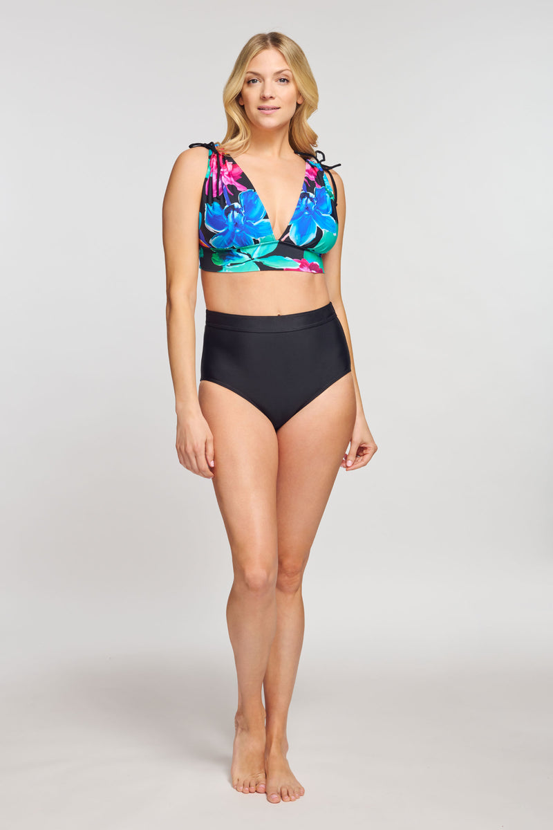 Grecian Bikini Top in Garden Floral