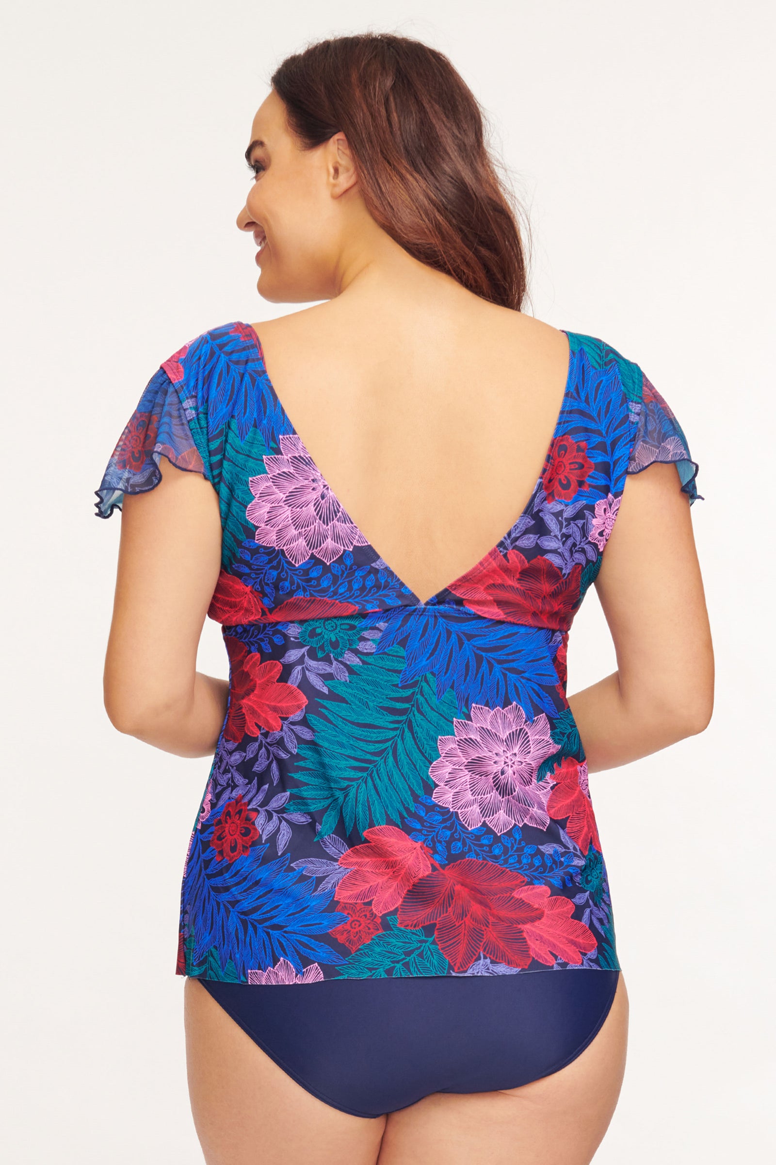 FLYILY Tankini-sets voor dames, 2 stuks, twist front tankini-top met FLYILY Tankini-sets voor dames, 2 stuks, twist front tankini-top met