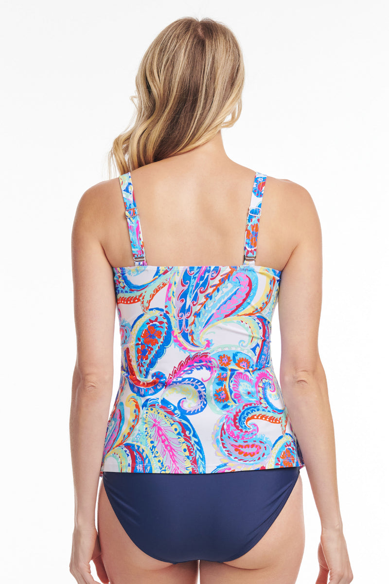 Sweetheart A-Line Tankini Top in French Paisley