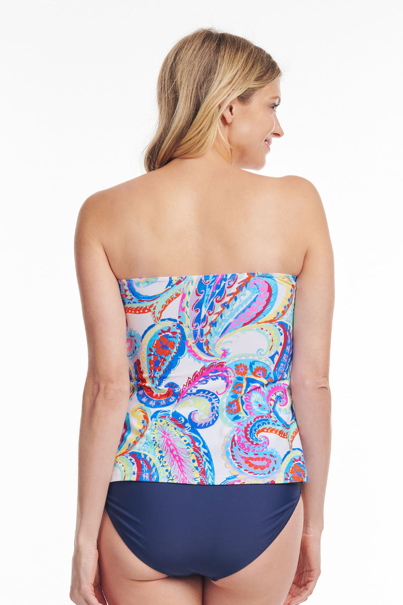 Sweetheart A-Line Tankini Top in French Paisley