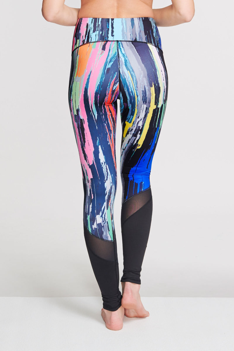 High Waisted Slimming Full Length Legging in Painted Palette